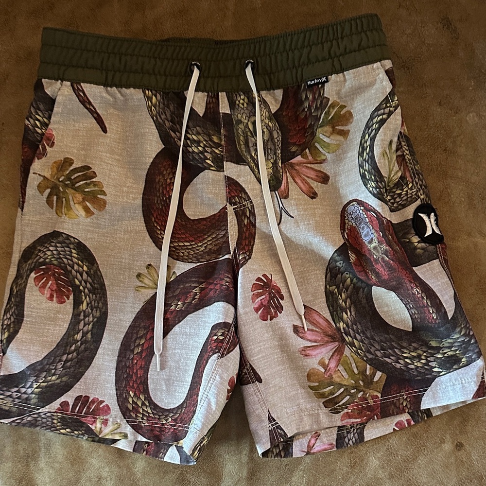 Hurley Multicolor Snake Print Shorts